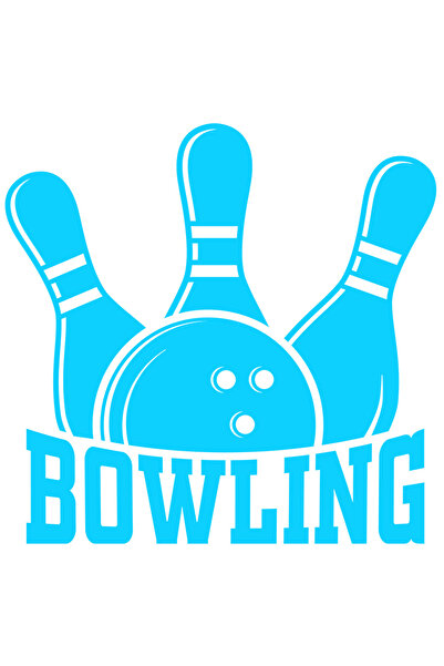 StoryGift Romania Sticker Autocolant 70CM Exterior pentru cei care joaca bowling - popice , Vinyl Albastru, 70 cm