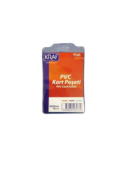 KRAF Card Bag Transparent Pvc Vertical 65X95 mm (1 Pc)