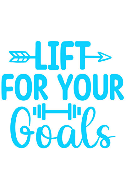 StoryGift Romania Sticker Adeziv 90CM Exterior cu textul in engleza "Lift for your goals" - ridica pentru obiect