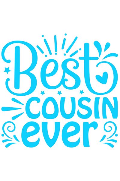 StoryGift Romania Sticker Eticheta 40CM Exterior cu stelute si inimioara cu textul "Best cousin ever" - cea mai