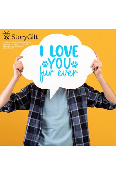 StoryGift Romania Sticker Exterior pentru iubitorii de animale cu text in engleza - iubire blanosi , Vinyl A