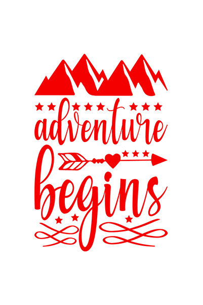 StoryGift Romania Sticker Eticheta 40CM Exterior cu munti pentru iubitorii de drumetii cu mesajul "Adventure beg