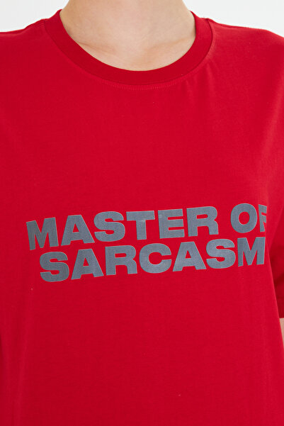 The Champ Clothing Women's Master of Sarcasm Printed Short Sleeve 100% Cotton T-Shirt
