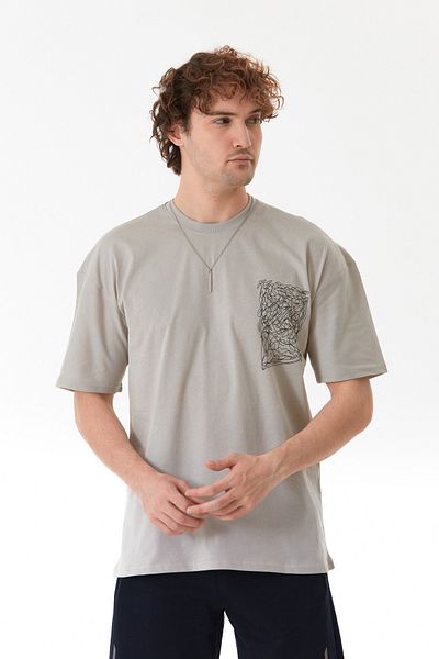 Fulla Moda Front and Back Printed T-Shirt with Necklace Detail