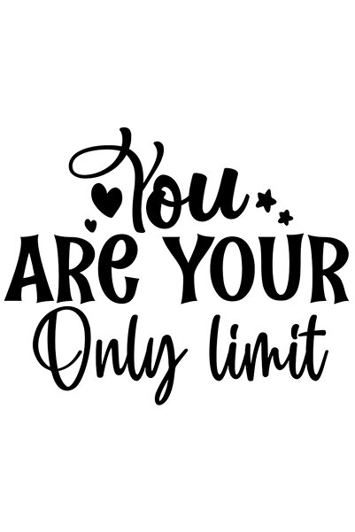 StoryGift Romania Sticker Exterior cu mesaj motivational "You are your only l...