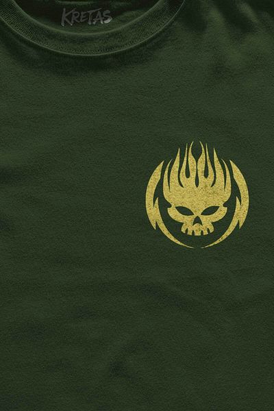 Kretas Μπλουζάκι Unisex Khaki The Offspring Rock Punk Music Minimal μπλουζάκι με στάμπα μπροστά
