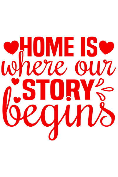 StoryGift Romania Sticker Autocolant 70CM Exterior cu inimioare si mesajul "H...