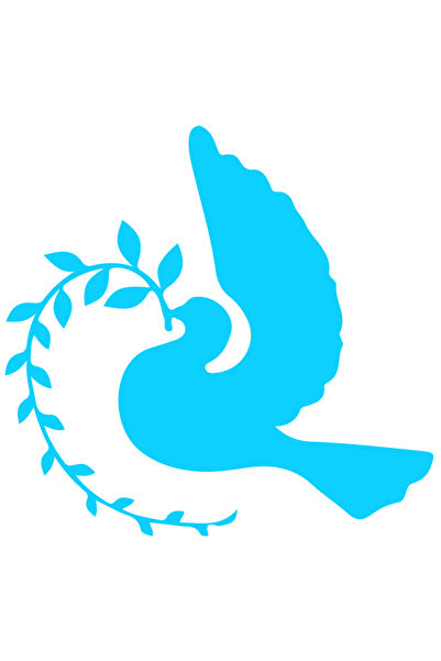 StoryGift Romania Sticker Autocolant 30CM Exterior cu o porumbita care tine o...