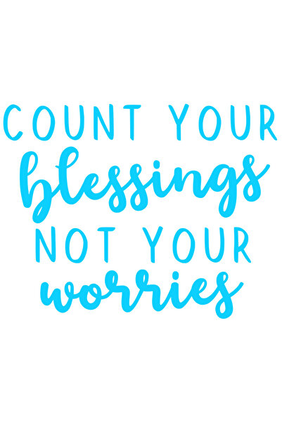 StoryGift Romania Sticker Eticheta 40CM Exterior cu mesajul "Numara binecuvan...