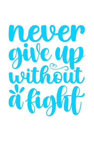 StoryGift Romania Sticker Autocolant 30CM Exterior cu mesaj motivational care te indeamna sa nu te dai niciodata
