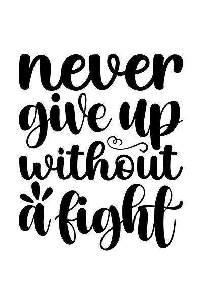 StoryGift Romania Sticker Autocolant 70CM Exterior cu mesaj motivational care te indeamna sa nu te dai niciodata