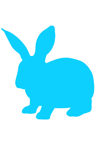 StoryGift Romania Sticker Exterior cu un iepuras - mic rozator , Vinyl Albast...