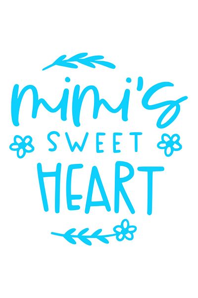 StoryGift Romania Sticker Exterior cu floricele si textul in engleza "Mimi's sweet heart" - scumpete iubita