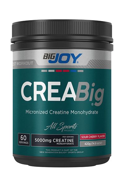 Bigjoy Sports Creatine Creabig Creatine 420Gr 60 Servings Cherry Monohydrate 100% Micronized