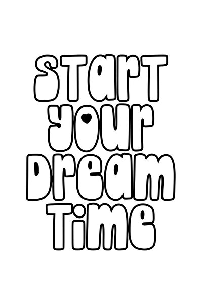 StoryGift Romania Sticker Autocolant 30CM Exterior cu textul "Start your dream time" - da startul timpului pentr