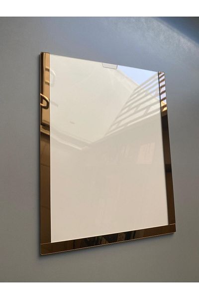 Yönline A4 Bronze Mirror Document Frame Easy to Change Self-Adhesive Wall and Door Type Foil Holder