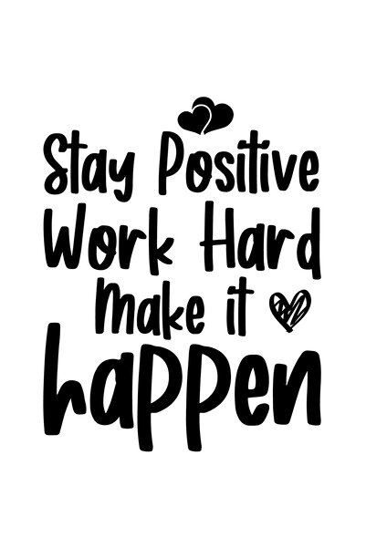 StoryGift Romania Sticker Autocolant 30CM Exterior cu textul "Stay positive, ...