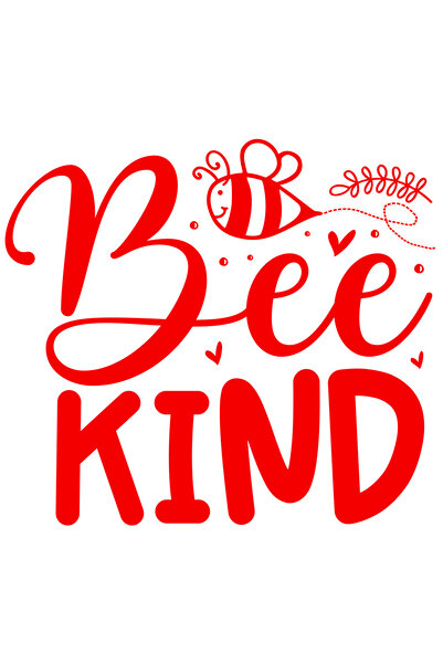 StoryGift Romania Sticker Exterior cu o albina si textul "Bee kind" - fii bun...