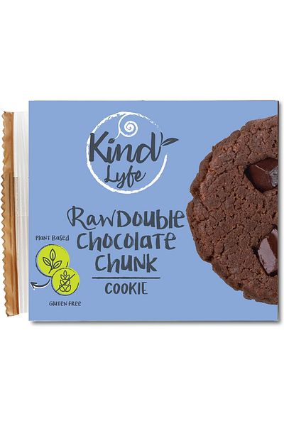 Kind Lyfe Raw Double Chocolate Chunk Cookie, Plant Based, Gluten Free, Vegan, Pack of 1