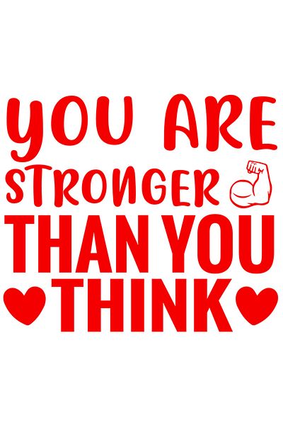 StoryGift Romania Sticker Autocolant 70CM Exterior cu inimioare si mesajul motivational "You are stronger than y