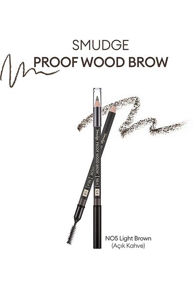 Missha Smudge Proof Permanent Natural Eyebrow Pencil Smudge Proof Wood Brow No.5 (Light Brown)