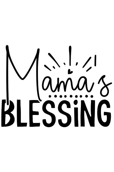 StoryGift Romania Sticker Eticheta 40CM Exterior cu textul in engleza "Mama's blessing" - binecuvantarea mamei ,