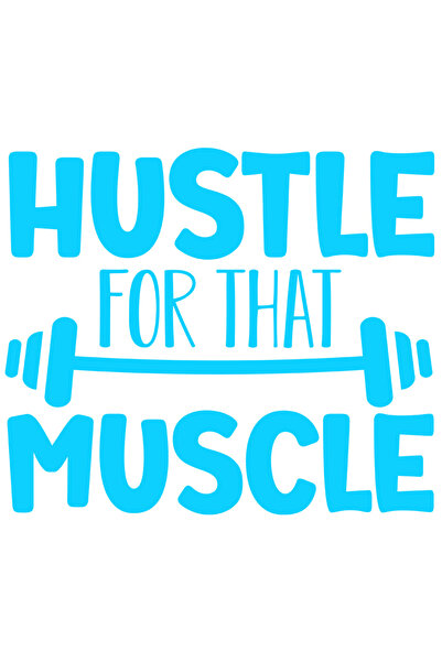 StoryGift Romania Sticker Adeziv 90CM Exterior cu o haltera si mesajul "Hustl...