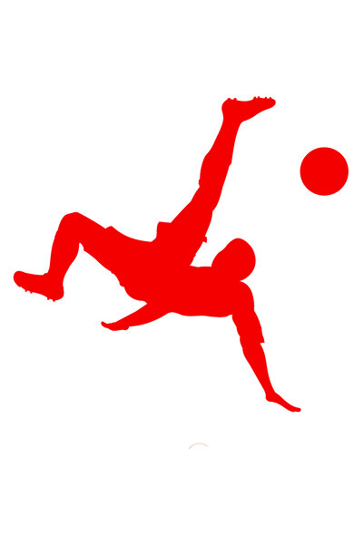 StoryGift Romania Sticker Autocolant 70CM Exterior cu un fotbalist care sutea...