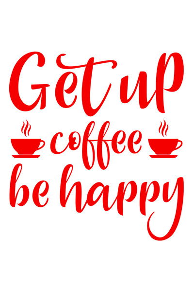 StoryGift Romania Sticker Autocolant 30CM Exterior cu textul "Ridica-te, cafe...