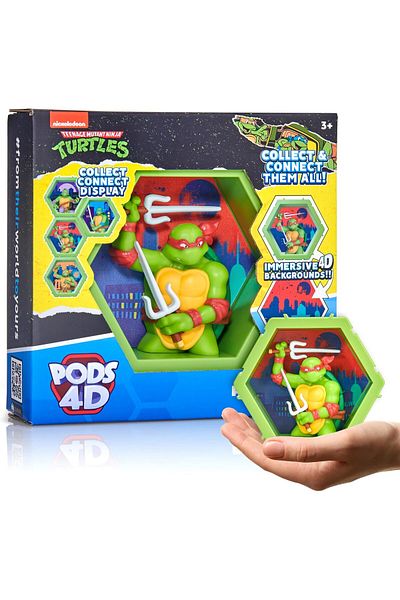Wow Pods Raphael Teenage Mutant Ninja Turtles PODS 4D Figure Toy, Green, WOW! PODS