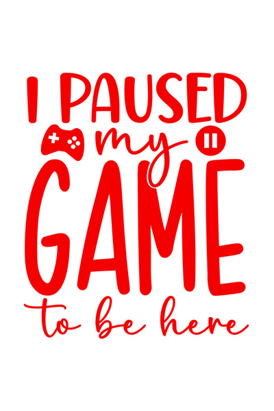 StoryGift Romania Sticker Exterior cu textul "Am pus pauza la joc pentru a fi...