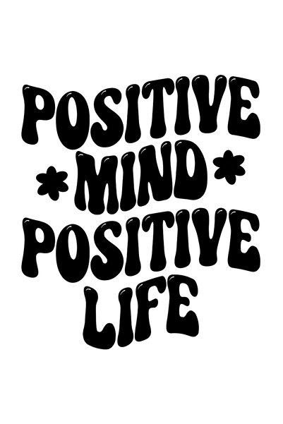 StoryGift Romania Sticker Adeziv 90CM Exterior cu floricele si textul "Positi...