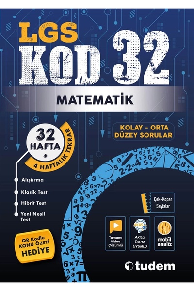 Tudem Yayınları 8.SINIF LGS MATEMATİK KOD 32 TEKRAR TESTİ
