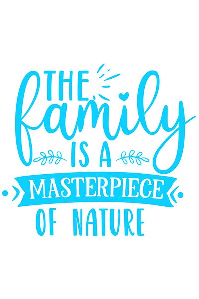 StoryGift Romania Sticker Eticheta 40CM Exterior cu mesajul "Familia este o capodopera a naturii" - intelegere f