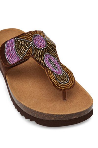 Scholl women's flip flops MF313281011 brown