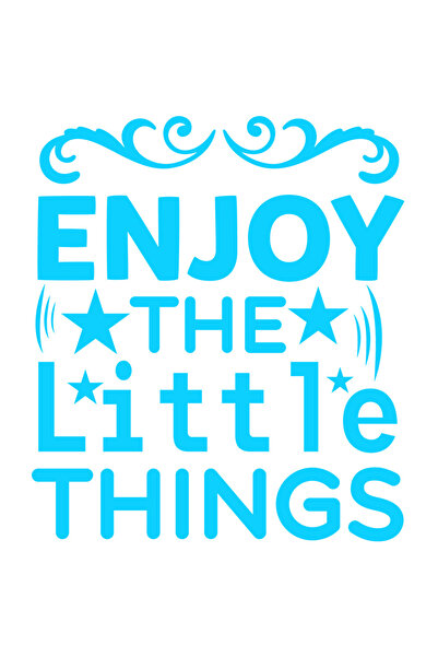 StoryGift Romania Sticker Autocolant 30CM Exterior cu mesaj care te indeamna sa te bucuri de lucrurile marunte ,