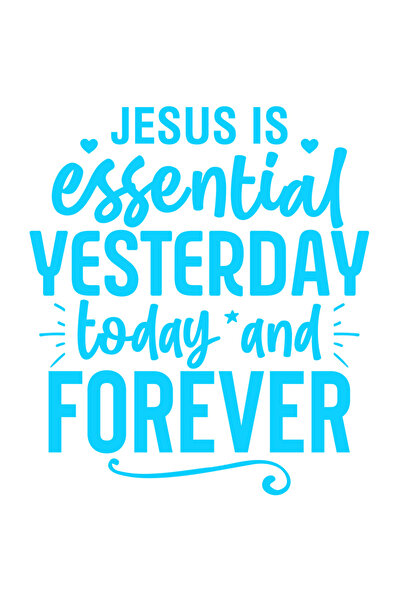 StoryGift Romania Sticker Eticheta 40CM Exterior cu mesajul "Iisus este esent...