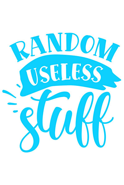 StoryGift Romania Sticker Adeziv 90CM Exterior cu textul in engleza "Random useless stuff" - lucruri aleatorii i