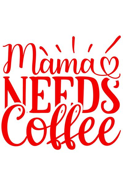 StoryGift Romania Sticker Eticheta 50CM Exterior cu inimioara si textul "Mama needs coffee" - mama are nevoie de