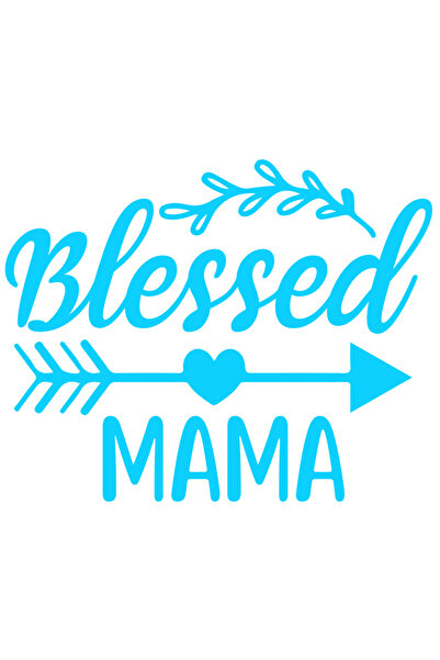 StoryGift Romania Sticker Exterior cu inimioara si textul "Blessed mama" - ma...