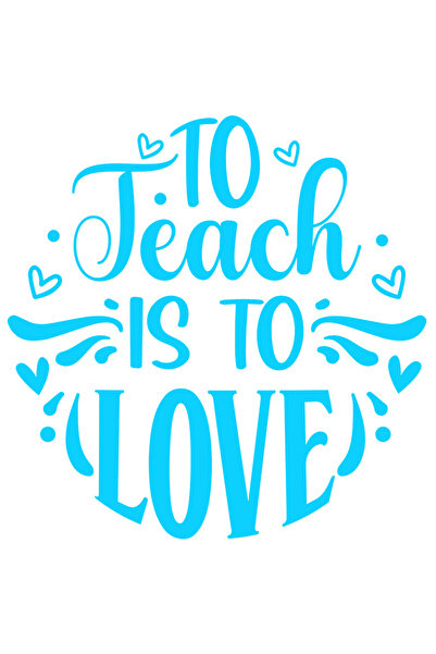 StoryGift Romania Sticker Autocolant 30CM Exterior cu inimioare pentru o profesoara iubitoare cu textul "Sa pred