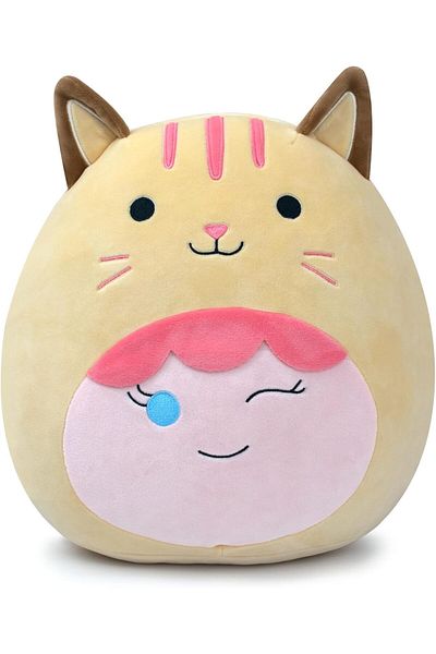 Terbaik Cat plush toy, cream, 29x31 cm, TERBAIK