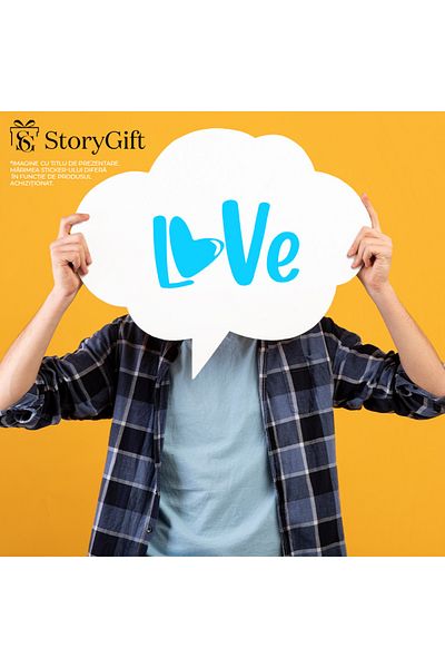 StoryGift Romania Sticker Exterior pentru persoanele indragostite cu textul "Love" - Valentine's Day , Vinyl