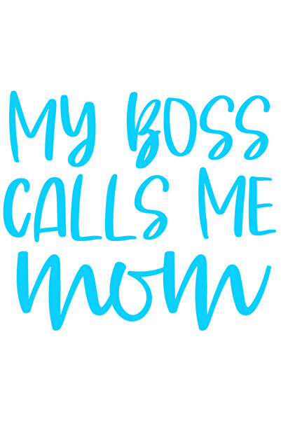 StoryGift Romania Sticker Exterior pentru o mama al carei patron este chiar fiul ei , Vinyl Albastru, 40 cm