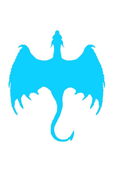 StoryGift Romania Sticker Adeziv 90CM Exterior cu un dragon din povesti - creatura mitica , Vinyl Albastru, 90 cm