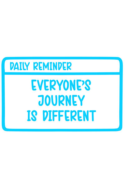 StoryGift Romania Sticker Exterior cu mesaj in engleza "Everyone's journey is...