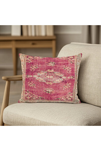 TURKISHRUG KINGDOM Anatolian Inspired Ethnic Throw Pillow Cover Square