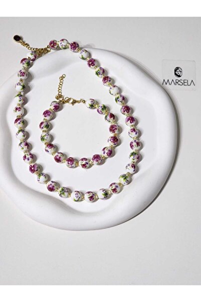 örgü طقم قلادة وسوار من السيراميك من مارسيلا