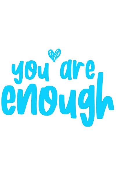 StoryGift Romania Sticker Eticheta 40CM Exterior cu inimioara si textul "You are enough" - tu esti de ajuns , Vi