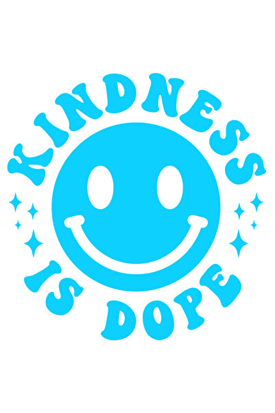 StoryGift Romania Sticker Exterior cu un emoji zambitor si mesajul "Kindness is dope" - bunatatea e marfa ,